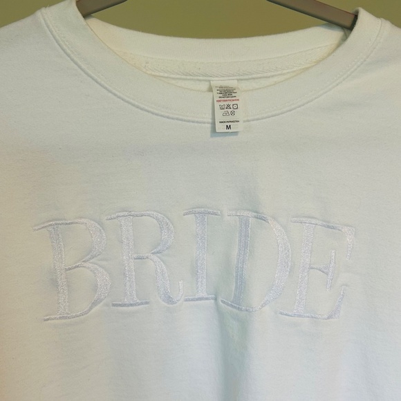Bride White Crewneck Sweatshirt Size M - Picture 4 of 4